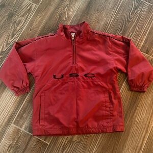 USC Trojans NCAA collegiate windbreaker jacket by Red Oak. Kids size 6/7